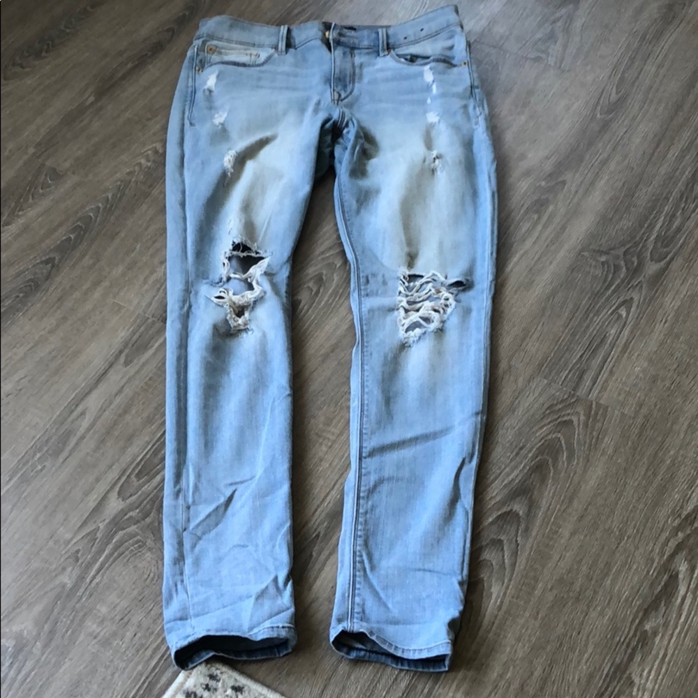 Express leggings mid rise ripped jean